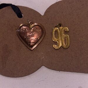 Heart and Number 96 Pendant Set